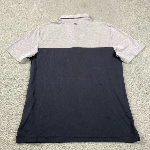 Travis Mathew Golf Polo Shirt Men's Large Gray Black Colorblock - Picture 9 of 12